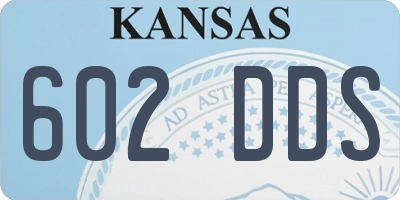 KS license plate 602DDS