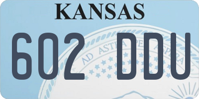 KS license plate 602DDU