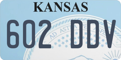 KS license plate 602DDV