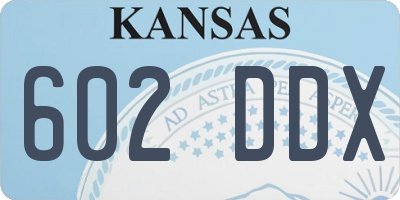 KS license plate 602DDX