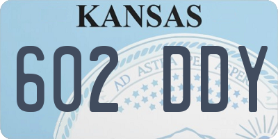 KS license plate 602DDY