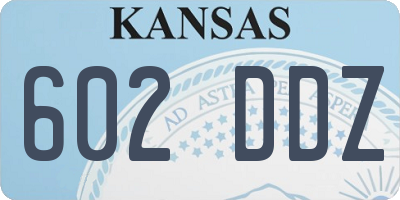 KS license plate 602DDZ