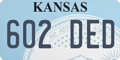 KS license plate 602DED