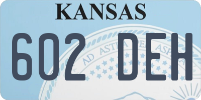 KS license plate 602DEH