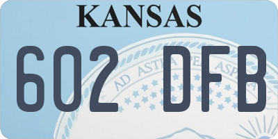 KS license plate 602DFB