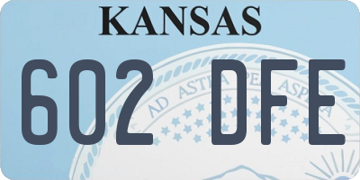 KS license plate 602DFE