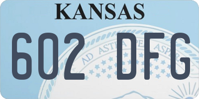 KS license plate 602DFG