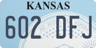 KS license plate 602DFJ