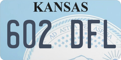 KS license plate 602DFL