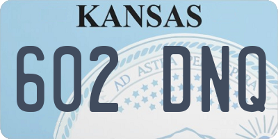 KS license plate 602DNQ