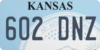 KS license plate 602DNZ
