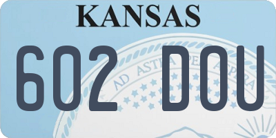 KS license plate 602DOU