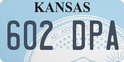 KS license plate 602DPA