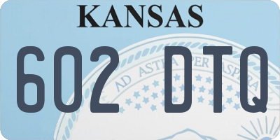KS license plate 602DTQ