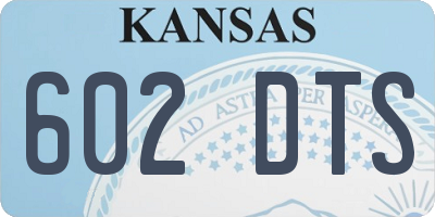 KS license plate 602DTS