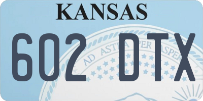 KS license plate 602DTX
