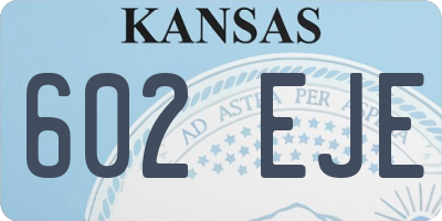 KS license plate 602EJE