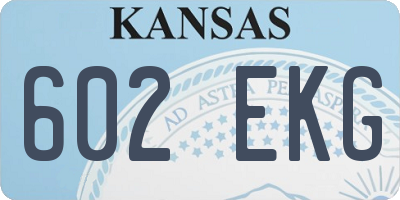 KS license plate 602EKG