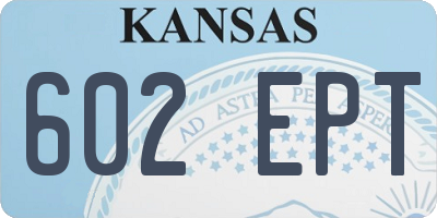 KS license plate 602EPT