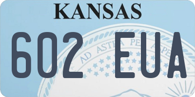 KS license plate 602EUA