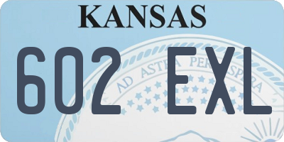 KS license plate 602EXL