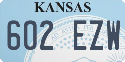 KS license plate 602EZW