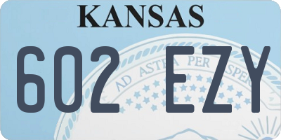 KS license plate 602EZY