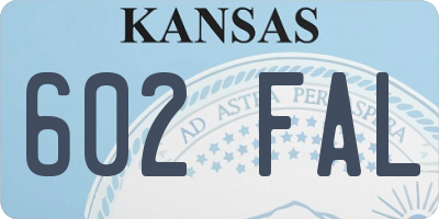 KS license plate 602FAL