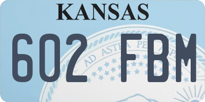 KS license plate 602FBM