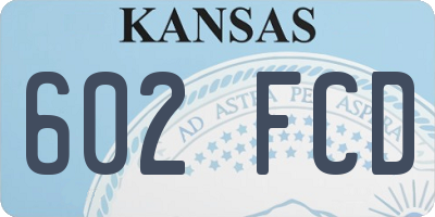 KS license plate 602FCD