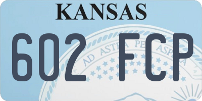 KS license plate 602FCP