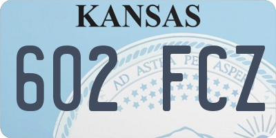 KS license plate 602FCZ