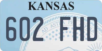 KS license plate 602FHD