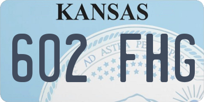 KS license plate 602FHG