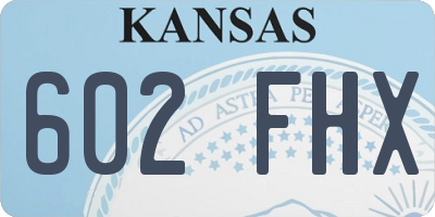KS license plate 602FHX