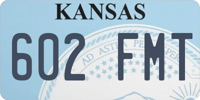 KS license plate 602FMT