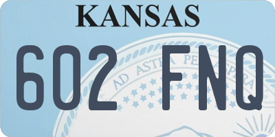 KS license plate 602FNQ
