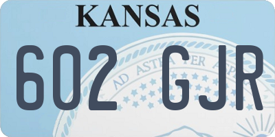 KS license plate 602GJR