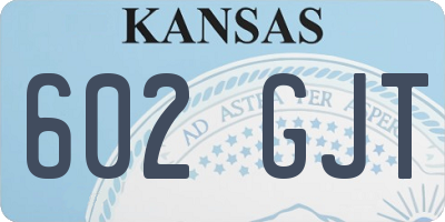KS license plate 602GJT