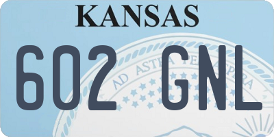 KS license plate 602GNL