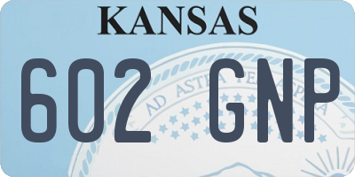 KS license plate 602GNP