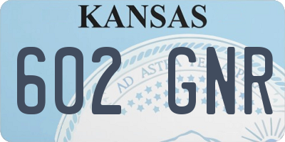 KS license plate 602GNR