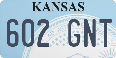 KS license plate 602GNT