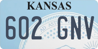 KS license plate 602GNV