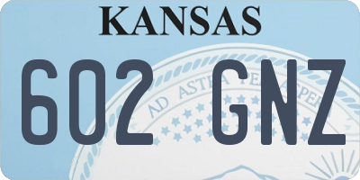 KS license plate 602GNZ