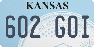 KS license plate 602GOI