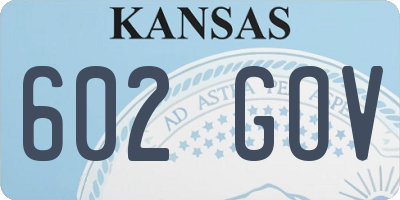 KS license plate 602GOV