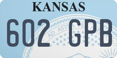 KS license plate 602GPB