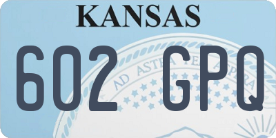KS license plate 602GPQ