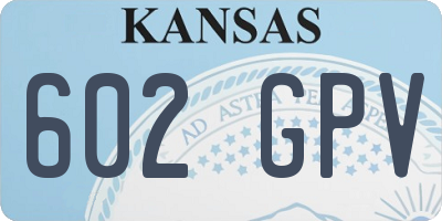 KS license plate 602GPV
